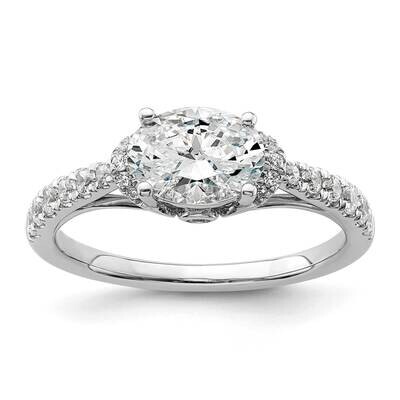 Si1/Si2, G H I, Semi-Mount Engagement Ring 14k White Gold Lab Grown Diamond RM9088E-100-WLG, MPN: R…