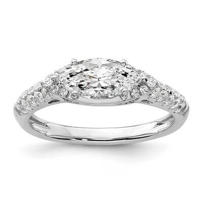 Si1/Si2, G H I, Semi-Mount Engagement Ring 14k White Gold Lab Grown Diamond RM9086E-100-WLG, MPN: R…
