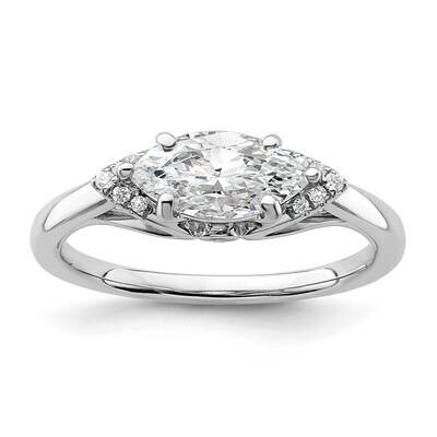 Si1/Si2, G H I, Semi-Mount Engagement Ring 14k White Gold Lab Grown Diamond RM9087E-100-WLG, MPN: R…