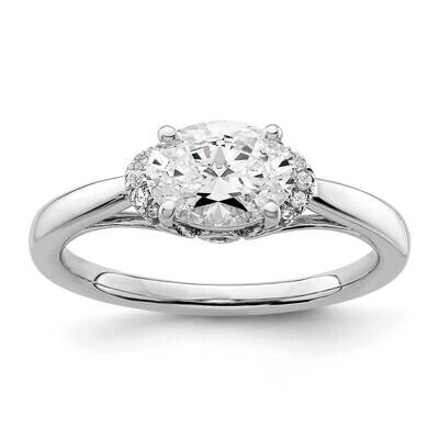 Si1/Si2, G H I, Semi-Mount Engagement Ring 14k White Gold Lab Grown Diamond RM9085E-100-WLG, MPN: R…