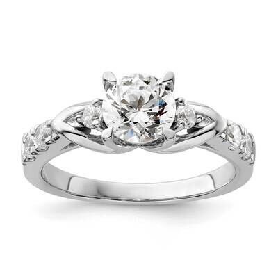 Si1/Si2, G H I, Semi-Mount Engagement Ring 14k White Gold Lab Grown Diamond RM9064E-100-WLG, MPN: R…