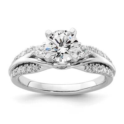 Si1/Si2, G H I, Semi-Mount Engagement Ring 14k White Gold Lab Grown Diamond RM9061E-100-WLG, MPN: R…