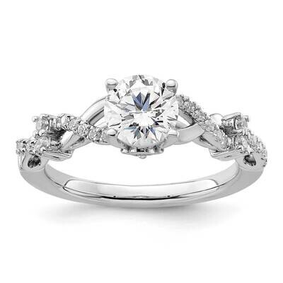Si1/Si2, G H I, Semi-Mount Engagement Ring 14k White Gold Lab Grown Diamond RM9049E-100-WLG, MPN: R…