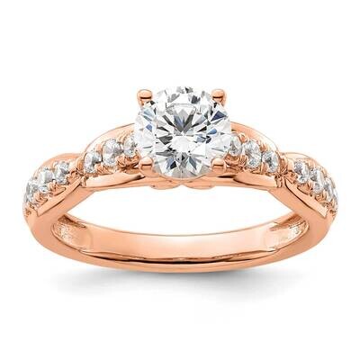 Si1/Si2, G H I, Semi-Mount Engagement Ring 14k Gold Lab Grown Diamond RM9044E-100-RLG, MPN: RM9044E…