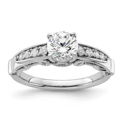 Si1/Si2, G H I, Semi-Mount Engagement Ring 14k White Gold Lab Grown Diamond RM9046E-100-WLG, MPN: R…