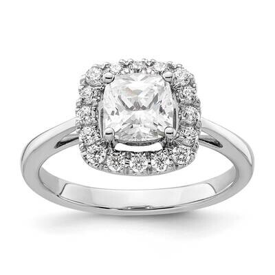 White Sapphire Halo Ring 14k White Gold Lab Grown Diamond RM9037-WS-028-WLG, MPN: RM9037-WS-028-WLG…