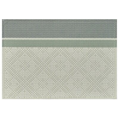 Le Jacquard Francais Essentiel Graphique Enduit Green Coated Placemat 20 x 14 Inch 28686 Set of 4, …
