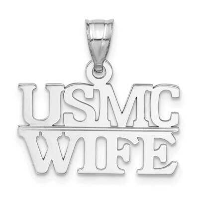 Sterling Silver USMC WIFE Charm MIL12-SS