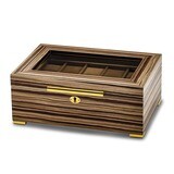 South American Vine Matte Veneer Glass Lid Locking Watch Case by Jere, MPN: JWC877, 196904089552