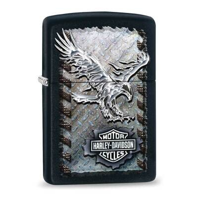 Zippo Harley Davidson Black Matte Iron Eagle Lighter GM20691, MPN: GM20691,