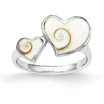 Polished Hearts Shiva Eye Ring Sterling Silver QR6002-6