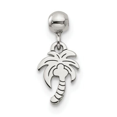 Palm Tree Charm Sterling Silver Dangle QMM245, MPN: QMM245,