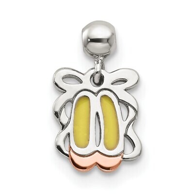 Ballet Shoes Charm Sterling Silver Enamel Dangle QMM214, MPN: QMM214,