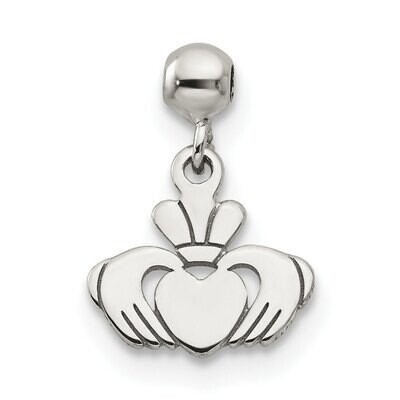 Claddagh Charm Sterling Silver Dangle QMM205, MPN: QMM205,
