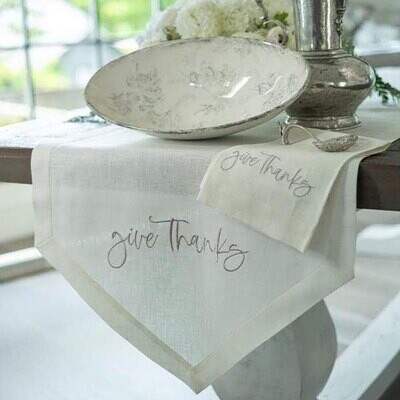 Crown Give Thanks Table Runner 108 Inch Wide Taupe R682