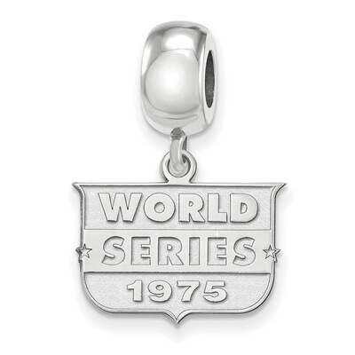 LA 1975 Reds World Series Champs Small Dangle Bead Charm Sterling Silver Rhodium-plated SS001RDS75,…