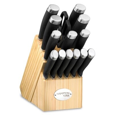 Hampton Forge Epicure Blk 15 Piece Cutlery Set HMC01B109A, MPN: HMC01B109A, 733652127039