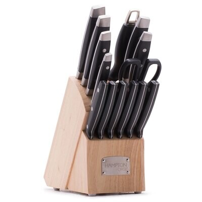 Hampton Forge Continental 15 Piece Cutlery Set With Block HMC01B030B, MPN: HMC01B030B, 733652148812