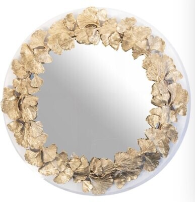 Jay Strongwater Ginkgo Mirror Everly Golden SHM3034-232, MPN: SHM3034-232,