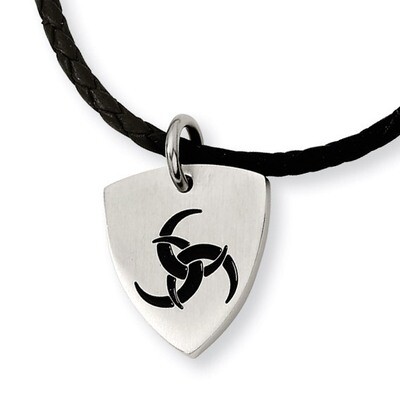 Stainless Steel Enameled Pendant Necklace SRN325-18