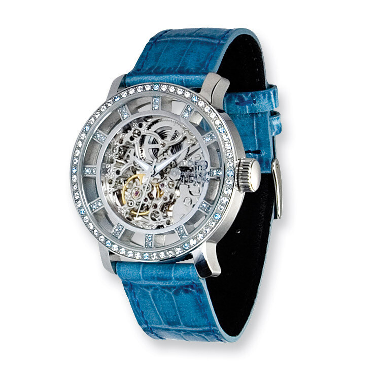 Moog Chameleon Swarovski Bezel Blue Strap Watch - Fashionista
