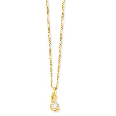 Kelly Waters Round Diamond Necklace 18 Inch Gold-plated KW131-18, MPN: KW131-18, 883957767703