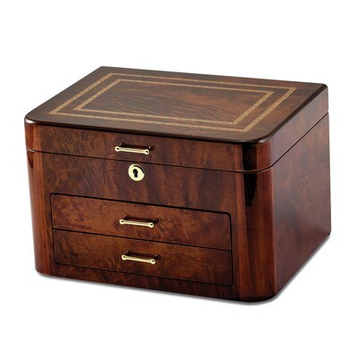 Elm Burl with Double Braided Accents Jewelry Chest by Jere, MPN: JJB245, 191101682018