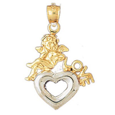 Dazzlers Jewelry Love Pendant Necklace Charm Bracelet in Yellow, White or Rose Gold 10966, MPN: DZ-…