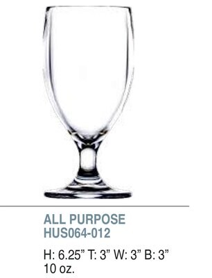 Bold Revel 10oz All Purpose Unbreakable Glass Set of 6