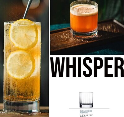 Bold Whisper 12.75oz Old Fashioned Unbreakable Glass Set of 6