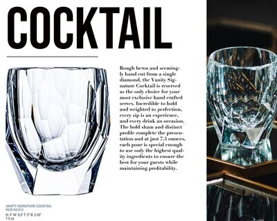 Bold Vanity 7.5oz Signature Cocktail Unbreakable Glass Set of 6