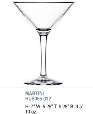 Bold Revel 10oz Martini Unbreakable Glass Set of 6
