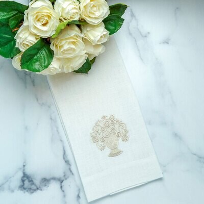Crown Fiore Basket Linen Towel Set of 4 T1045