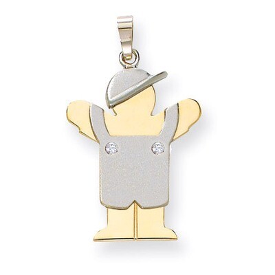 Diamond Kid Pendant 14k Two-tone Gold XK516AA, MPN: XK516AA, 883957117966