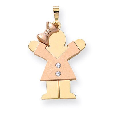 Diamond Kid Pendant 14k Two-tone Gold XK510AA, MPN: XK510AA, 883957117843