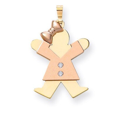 Diamond Kid Pendant 14k Two-tone Gold XK509AA, MPN: XK509AA, 883957117829