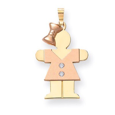 Diamond Kid Pendant 14k Two-tone Gold XK507AA, MPN: XK507AA, 883957117782