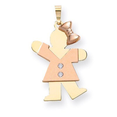 Diamond Kid Pendant 14k Two-tone Gold XK508AA, MPN: XK508AA, 883957117805