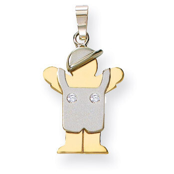 Diamond Kid Pendant 14k Two-tone Gold XK506AA, MPN: XK506AA, 883957117768
