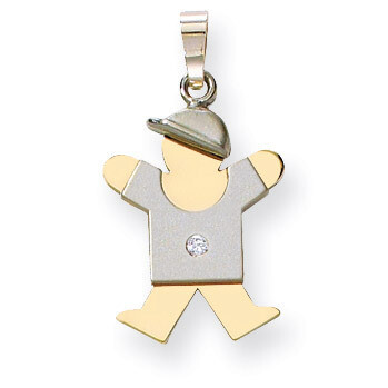 Diamond Kid Pendant 14k Two-tone Gold XK504AA, MPN: XK504AA, 883957117720