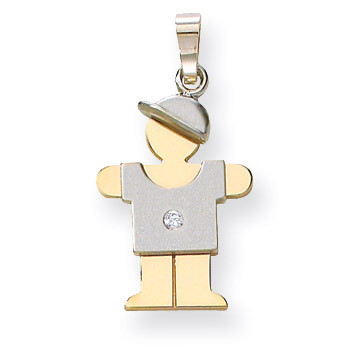 Diamond Kid Pendant 14k Two-tone Gold XK502AA, MPN: XK502AA, 883957117683