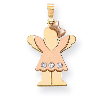 Diamond Kid Pendant 14k Two-tone Gold XK501AA