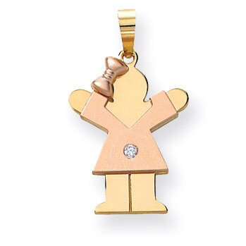 Diamond Kid Pendant 14k Two-tone Gold XK500AA, MPN: XK500AA, 883957117645