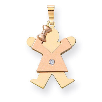Diamond Kid Pendant 14k Two-tone Gold XK499AA, MPN: XK499AA, 883957117621