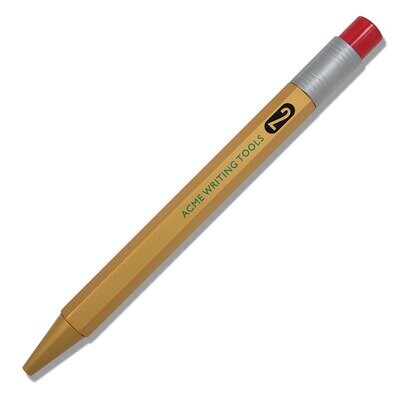 Acme #2 (Number Two) Gold Color Test Retractable Roller Ball Pen PACME2GDRR, MPN: PACME2GDRR