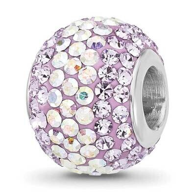 Purple/Iridecent Preciosa Crystal Bea Sterling Silver Rhodium-plated QRS4503, MPN: QRS4503,