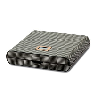 10 Cigar Digital Humidor Carbon Fiber Veneer High Gloss Finish by Jere, MPN: HU681, 191101679674