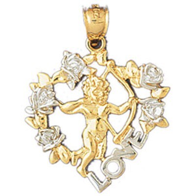 Dazzlers Jewelry Love Pendant Necklace Charm Bracelet in Yellow, White or Rose Gold 10964, MPN: DZ-…