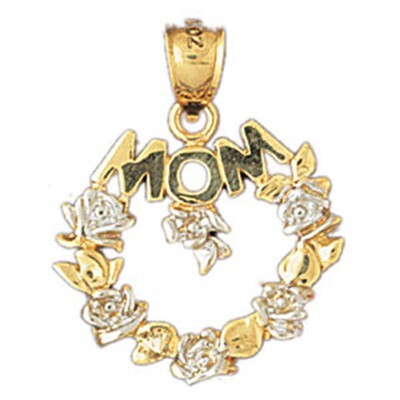 Dazzlers Jewelry Mom Pendant Necklace Charm Bracelet in Yellow, White or Rose Gold 10961, MPN: DZ-1…