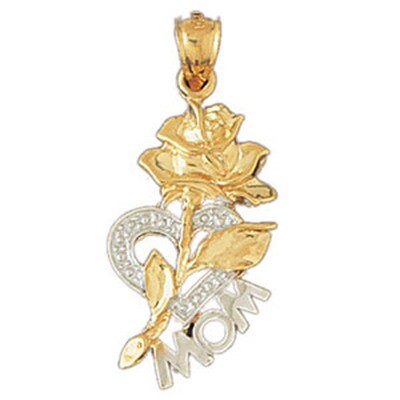 Dazzlers Jewelry Mom Pendant Necklace Charm Bracelet in Yellow, White or Rose Gold 10958, MPN: DZ-1…